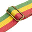 AMUMU Reggae Guitar Strap Jamaica Rasta Cotton -CO02W-RG