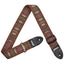 AMUMU Brown Net Guitar Strap β Adjustable 2" Wide Polyester with Leather Ends & Accessory Set CO32J-BN-V