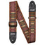 AMUMU Brown Net Guitar Strap β Adjustable 2" Wide Polyester with Leather Ends & Accessory Set CO32J-BN-V