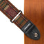 AMUMU Brown Net Guitar Strap β Adjustable 2" Wide Polyester with Leather Ends & Accessory Set CO32J-BN-V
