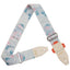 AMUMU Guitar Strap Watercolor Dreams Style, Top Grain Leather Ends, Quick-Fetch Pick Holder, Heavy-Duty Metal Buckle CO37P-BP-R