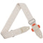 AMUMU Guitar Strap Creamy Lace Style, Top Grain Leather Ends, Pick Holder & Heavy-Duty Buckles CO39E-CW-R