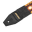 AMUMU CO44C-CF-R Colorful Crochet Guitar Strap β Vintage Knit Pattern with Brown Base & Leather Ends