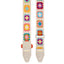 AMUMU Crochet Floral Cotton Guitar Strap β 2" Handmade Look | Top-Grain Leather Ends & Pick Holder | Adjustable 36"β59" CO44C-CW-R