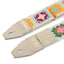 AMUMU Crochet Floral Cotton Guitar Strap β 2" Handmade Look | Top-Grain Leather Ends & Pick Holder | Adjustable 36"β59" CO44C-CW-R
