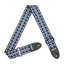AMUMU CO52J-BW-V 2" Guitar Strap β Blue Echo Geometry Woven with Vegan Leather Ends, Adjustable 36"β63" for Acoustic, Electric & Bass Guitars