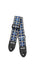 AMUMU CO52J-BW-V 2" Guitar Strap β Blue Echo Geometry Woven with Vegan Leather Ends, Adjustable 36"β63" for Acoustic, Electric & Bass Guitars
