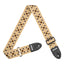 AMUMU CO52J-YB-V 2" Guitar Strap β Yellow Brown Echo Geometry Woven with Vegan Leather Ends, Adjustable 36"β63" for Acoustic, Electric & Bass Guitars