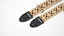 AMUMU CO52J-YB-V 2" Guitar Strap β Yellow Brown Echo Geometry Woven with Vegan Leather Ends, Adjustable 36"β63" for Acoustic, Electric & Bass Guitars