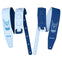 AMUMU MFL-DTS-GS-RH-NVLB 2.5” Reversible Guitar Strap – Rock Hand Embroidery, Dual-Tone Navy Blue Microfiber Leather, Adjustable 94–160cm