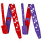 AMUMU MFL-DTS-NT-RHM-RDPU 2.5” Reversible Guitar Strap – Music Rhythm Embroidery, Dual-Tone Red & Purple Microfiber Leather, Adjustable 94–160cm