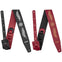 AMUMU MFL-DTS-SB-FLM-BKBG 2.5” Reversible Guitar Strap – Sunburst Flame Embroidery, Dual-Tone Burgundy & Black Microfiber Leather, Adjustable 94–160cm