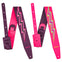 AMUMU MFL-DTS-TH-VS-PKPU 2.5” Reversible Guitar Strap – Thunder Voltage Surge Embroidery, Dual-Tone Pink & Purple Microfiber Leather, Adjustable 94–160cm
