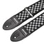 AMUMU Checkergrid Woven Guitar Strap β High-Performance Microfiber Leather Ends & Heavy-Duty Metal Hardware β 2" Wide Adjustable Strap for Acoustic, Electric, and Bass Guitars PP01J-BW-V