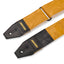 AMUMU Embossed Leaf Yellow Guitar Strap βYellow Vegan Leather with Double-Layer Top Grain Leather Ends VG01EB-YL-R