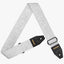 AMUMU Velvet Deluxe Guitar Strap β Snow white Crystal Velvet with Top Grain Leather Ends, 2" Wide, Adjustable for Acoustic, Electric & Bass Guitars VL-LUX-WHT-R