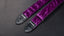 AMUMU Premium Crystal Velvet Guitar Strap - Purple Strap for Electric & Acoustic Guitar VL01-PU