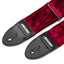 AMUMU Premium Crystal Velvet Guitar Strap - Red Strap for Electric & Acoustic Guitar VL01-RD