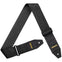 AMUMU Premium Black Guitar Strap with Full Grain Leather, Quick-Fetch Pick Holder & Heavy-Duty Buckles