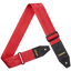 AMUMU Premium Red Guitar Strap with Full Grain Leather, Quick-Fetch Pick Holder & Heavy-Duty Buckles