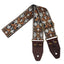 AMUMU SPH-GSB-TGBN 2" Black Brown Spades Heart Guitar Strap – Retro Embroidery, Soft Cotton Comfort, Durable Leather Ends, Antique Bronze Buckles, and Pick Pocket