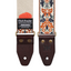AMUMU SPH-OBG-TGBN 2" Beige Brown Spades Heart Guitar Strap – Retro Embroidery, Soft Cotton Comfort, Durable Leather Ends, Antique Bronze Metal Buckles, and Pick Pocket
