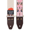 AMUMU SPH-PGB-TGBN 2" Pink Spades Heart Guitar Strap ā Retro Embroidery, Soft Cotton Comfort, Durable Leather Ends, Antique Bronze Metal Buckles, and Pick Pocket