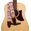 AMUMU SPH-PGB-TGBN 2" Pink Spades Heart Guitar Strap ā Retro Embroidery, Soft Cotton Comfort, Durable Leather Ends, Antique Bronze Metal Buckles, and Pick Pocket