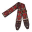 AMUMU SPH-RBG-TGBN 2" Red Spades Heart Guitar Strap ā Retro Embroidery, Soft Cotton Comfort, Durable Leather Ends, Custom Metal Buckles, and Pick Pocket