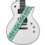 AMUMU Hootenanny Jacquard Woven Guitar Strap Green Polyester -PET02J-GN