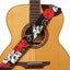 AMUMU Skull Rose Guitar Strap – 2" Wide Printed Cotton Strap with Leather Ends & Gift Accessories for Electric, Acoustic & Bass Guitars DN01P