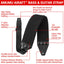 AMUMU AIRAFT™ 4" Air Cell Padded Bass & Guitar Strap - Black