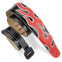 Amumu Leather Flame Guitar Strap -LE06-BR