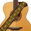 AMUMU Shiny Gold Thread Embroidery Cotton Guitar Strap -CO07E-GD