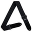 Amumu Pure Cotton With Suede Leather Ends Guitar Strap -CO25W-BK