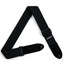 Amumu Thick Cotton With Suede Leather Ends Guitar Strap -CO26W-BK