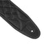 AMUMU Diamond Guitar Strap Black Premium Leather -LE02-BK