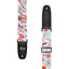AMUMU White Lily Flower Light Blue Polyester Cotton Guitar Strap -PC05P
