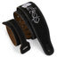 Amumu Suede Leather Flower Embroidered Guitar Strap -LE07-BK