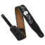 Amumu Suede Leather Flower Embroidered Guitar Strap -LE07-BK