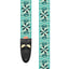 AMUMU Hootenanny Jacquard Woven Guitar Strap Green Polyester -PET02J-GN
