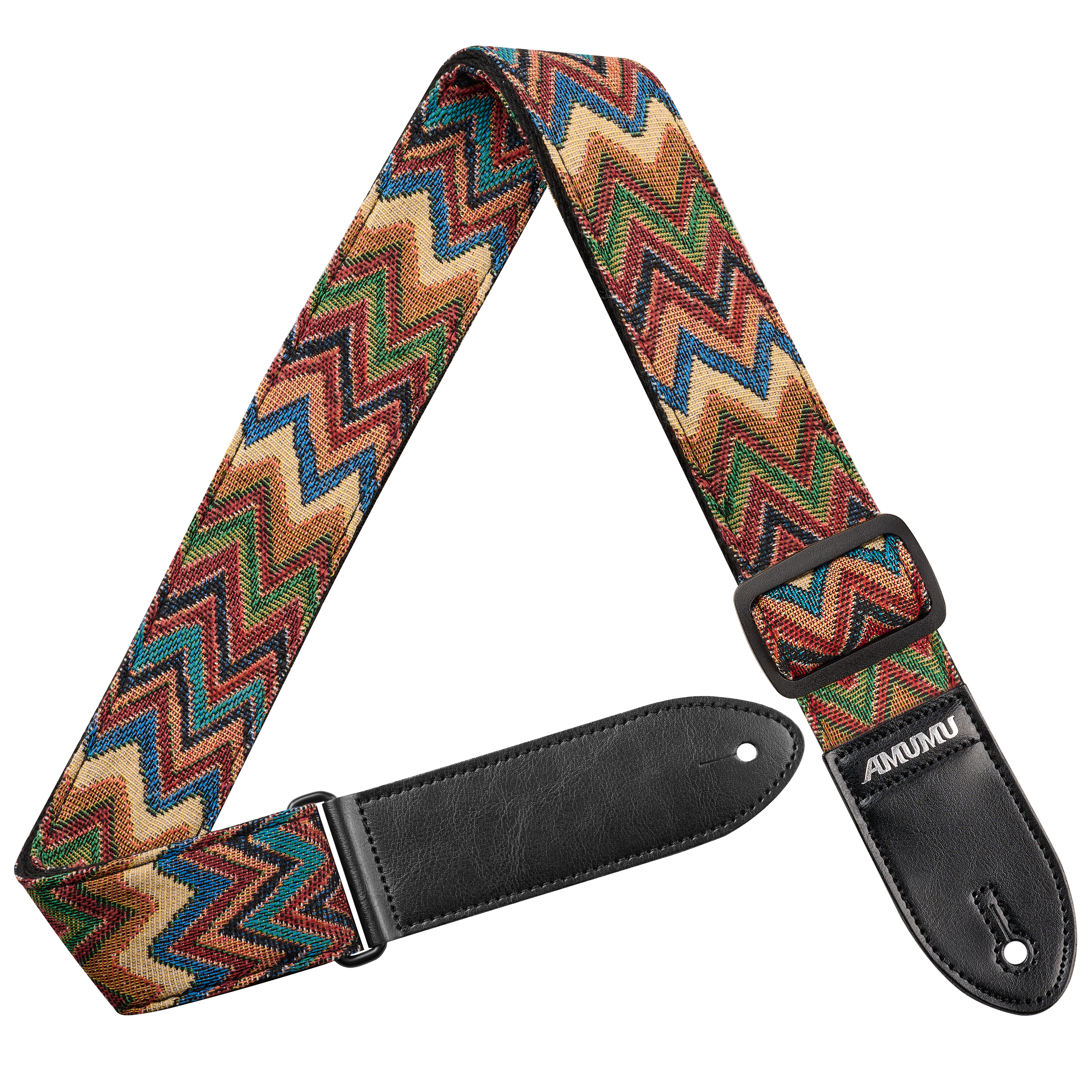 Amumu CO08J Chevron Jacquard Woven Guitar Strap Cotton – AMUMU