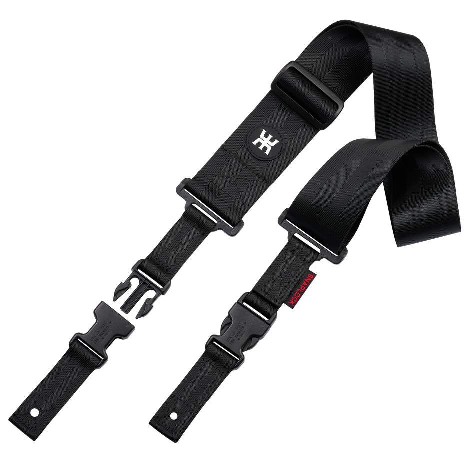 AMUMU® SNAPLOCK™ Pro Black Guitar Strap - Ultimate Security & Durabili