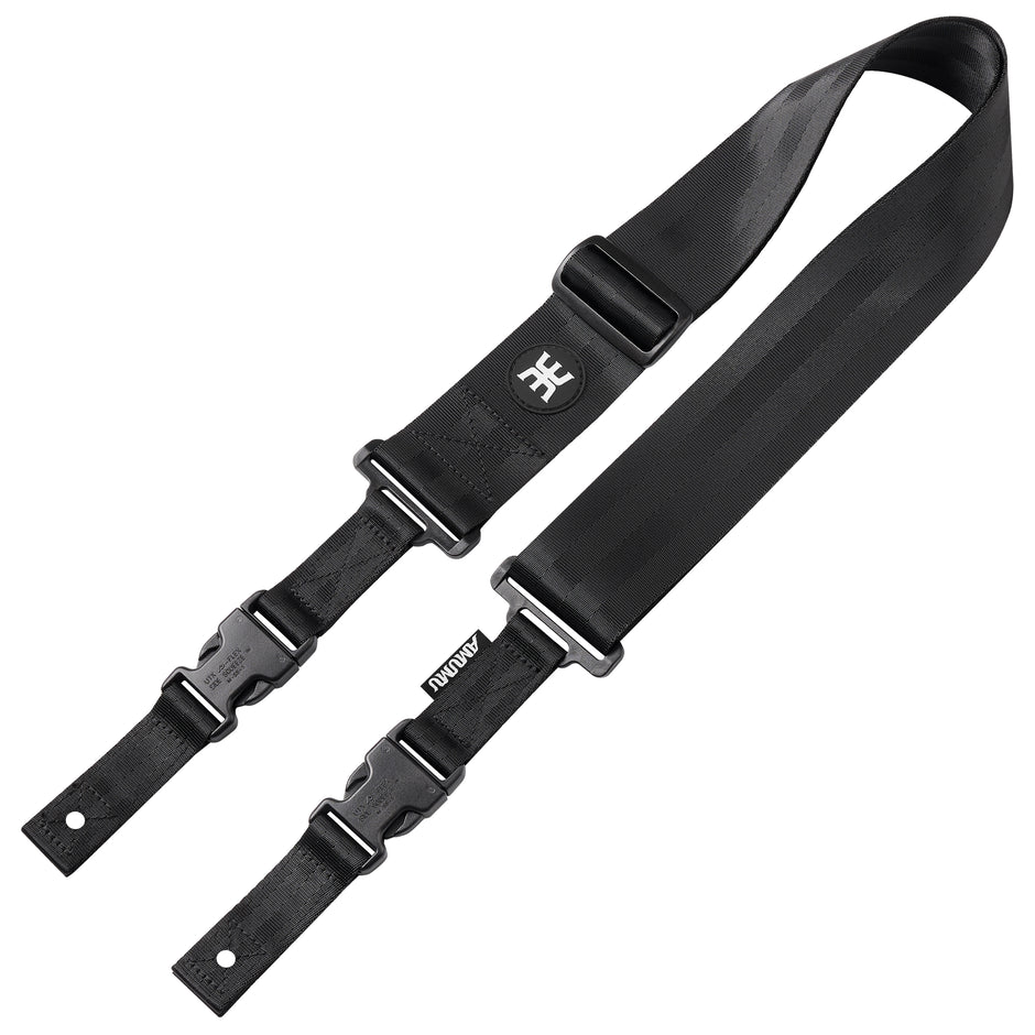 AMUMU® SNAPLOCK™ Pro Black Guitar Strap - Ultimate Security & Durabili