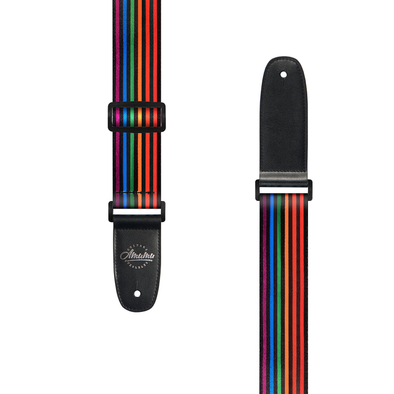 Amumu CO07E-GD Guitar Strap Shiny Gold Thread Embroidery