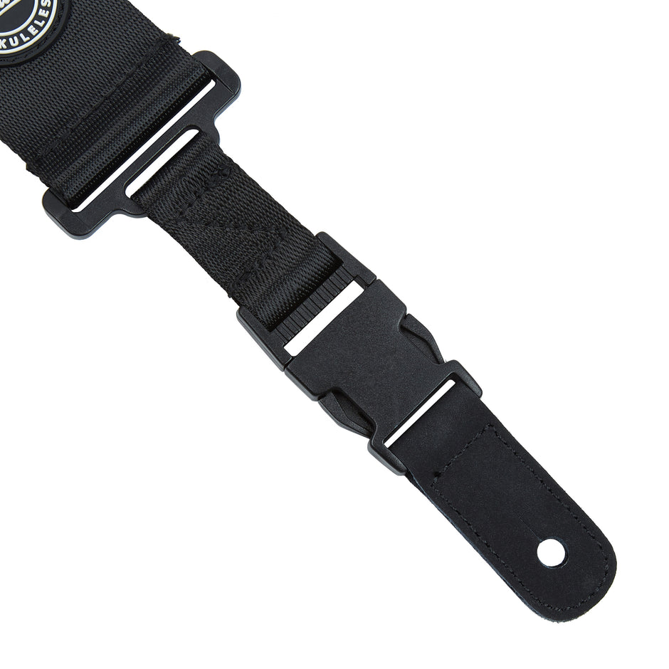 Amumu PA01W-BK Seatbelt Guitar Strap with Clip Black Nylon
