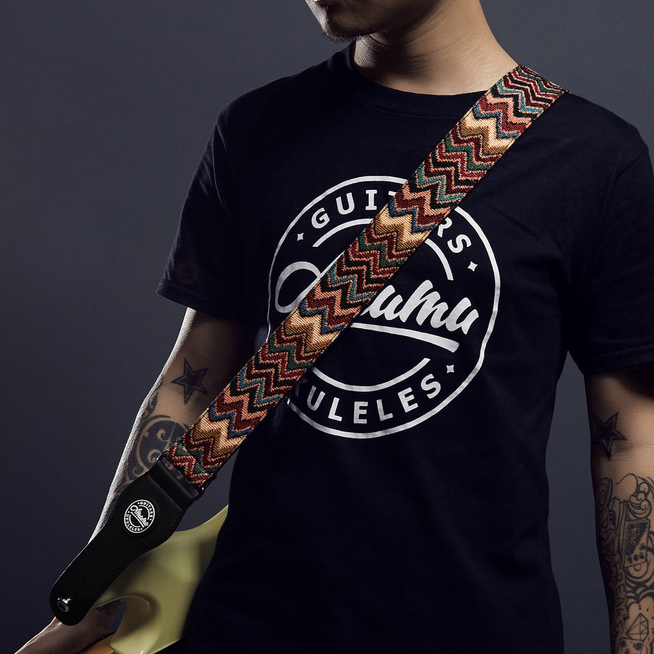 Amumu CO08J Chevron Jacquard Woven Guitar Strap Cotton – AMUMU